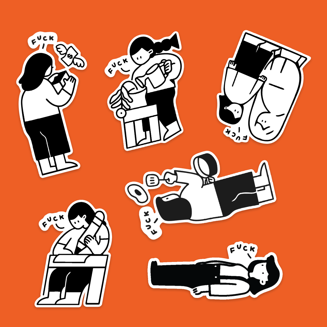 F*ck Sticker x6 Bundle