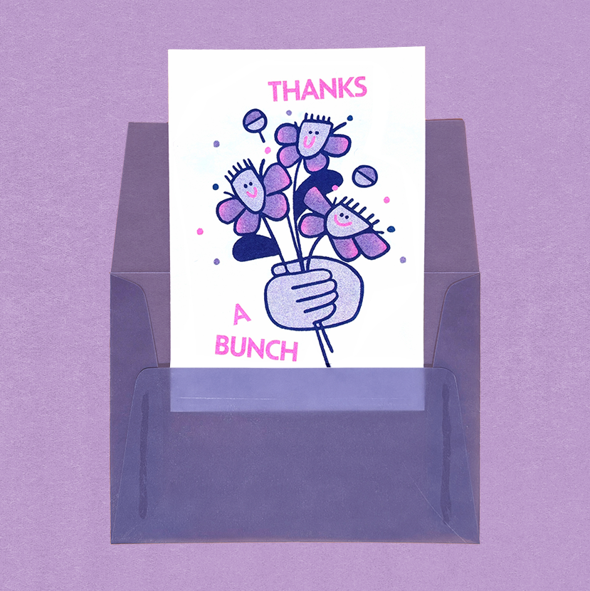 'Thanks a Bunch' Greeting Card