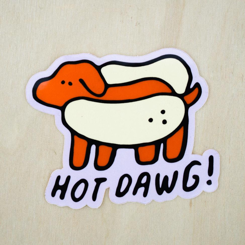 'Hot Dawg!' Sticker