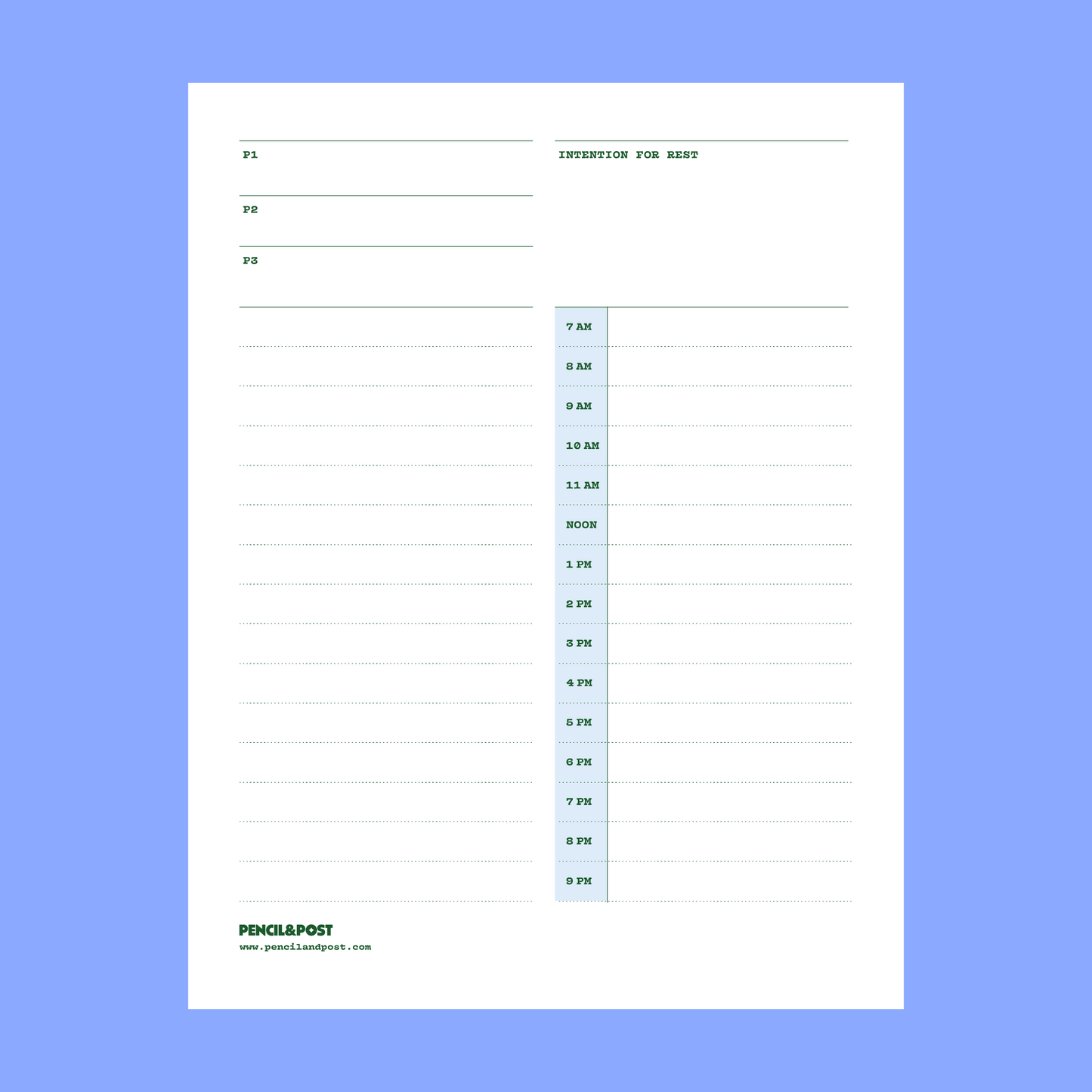 Timebox Daily Planner