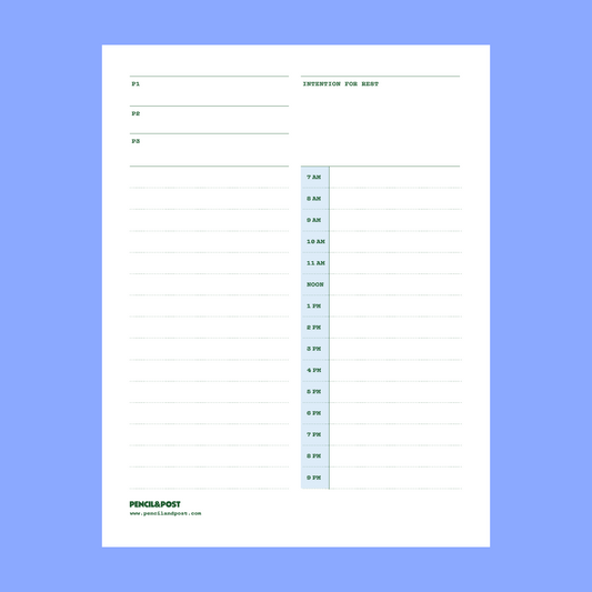 Timebox Daily Planner