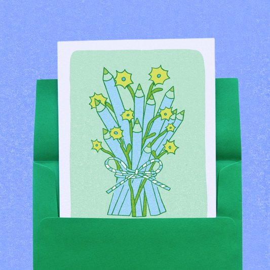 Pencil Bouquet Greeting Card