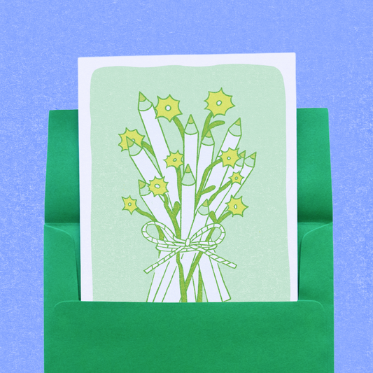 Pencil Bouquet Greeting Card