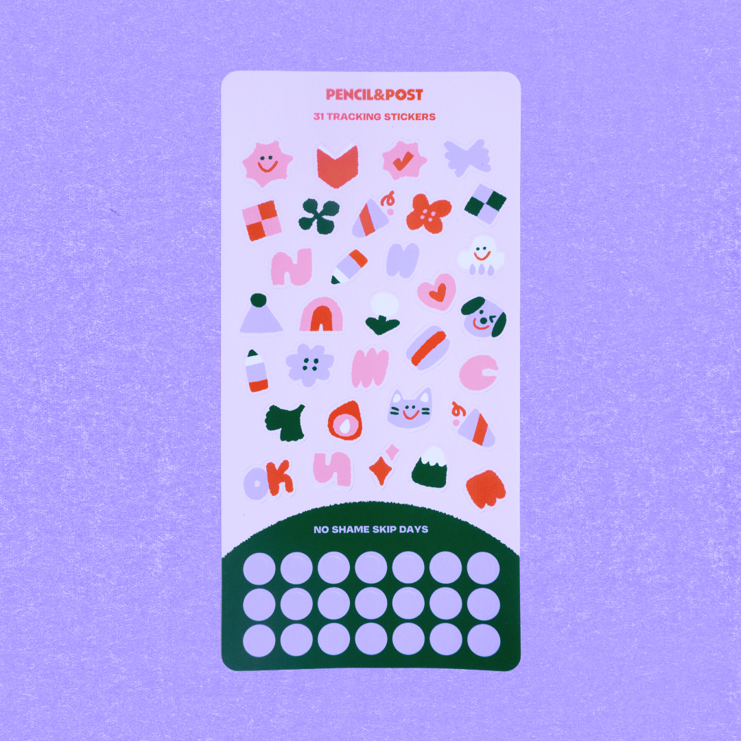 Habit Tracker Sticker Sheet Refill