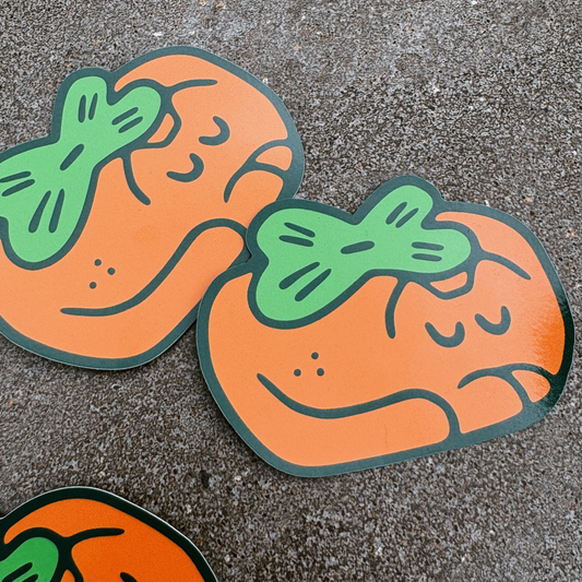 Persimmon Cat Sticker