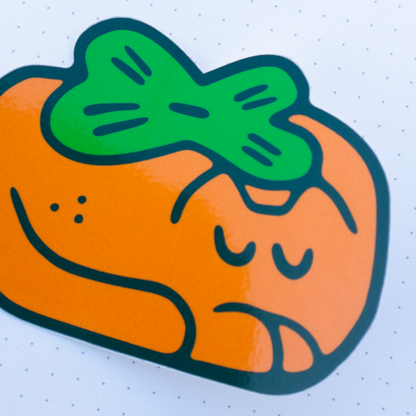 Persimmon Cat Sticker