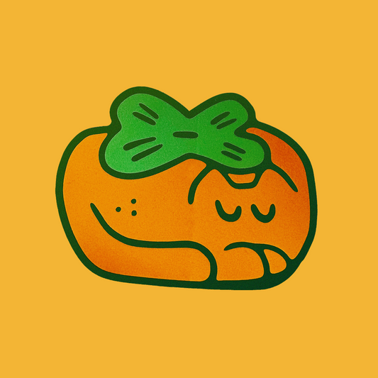 Persimmon Cat Sticker