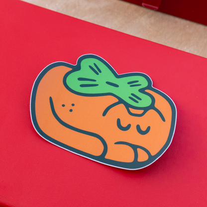 Persimmon Cat Sticker