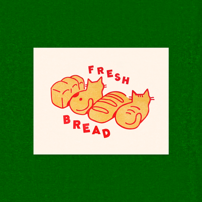 Fresh Bread Riso Print