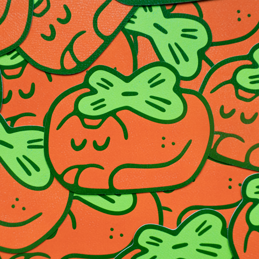 Persimmon Cat Postcard Print