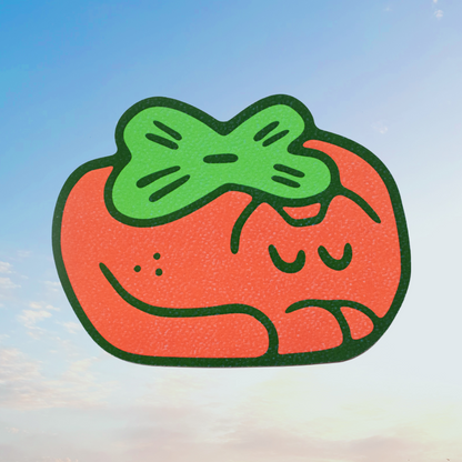 Persimmon Cat Postcard Print