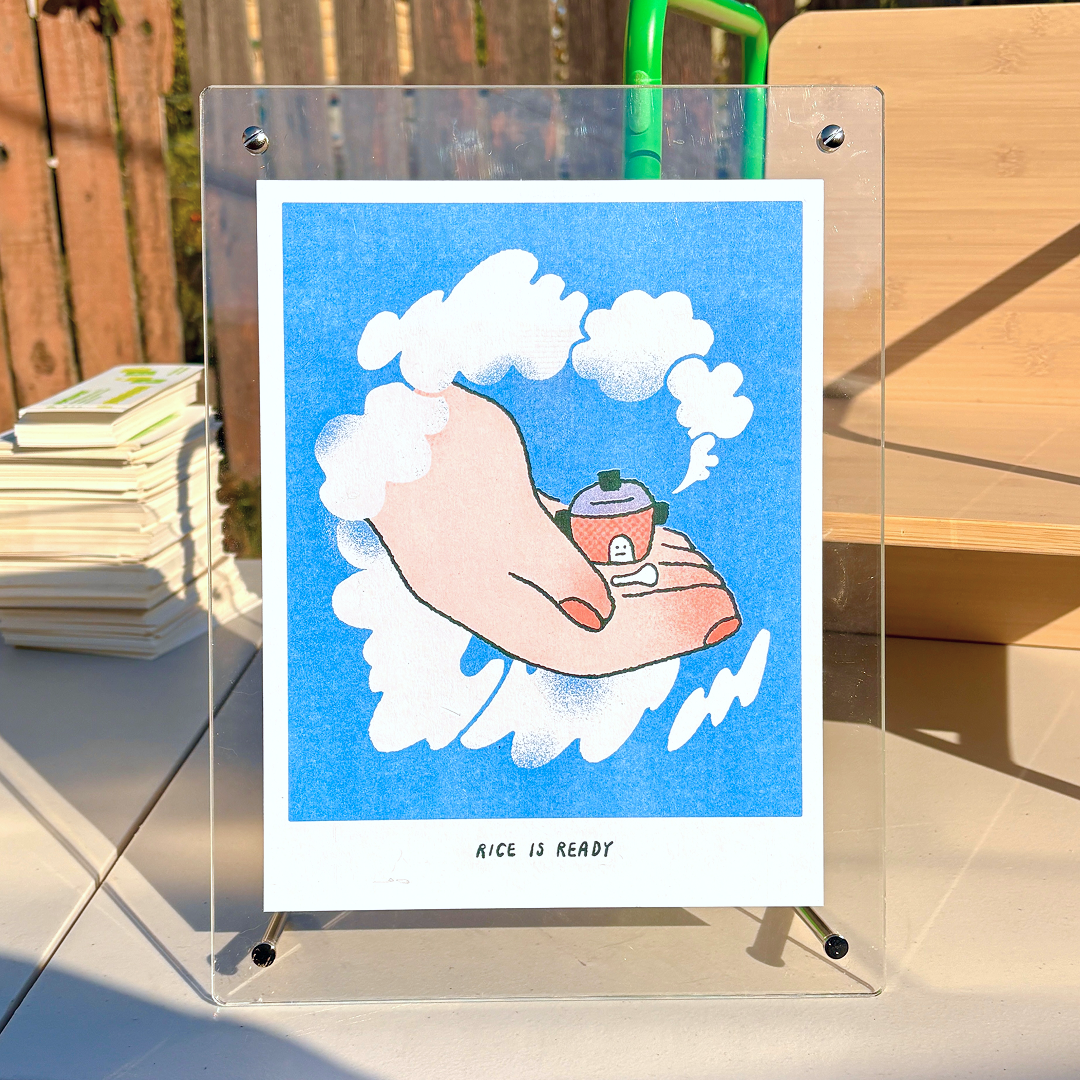 Rice is Ready Risograph Print