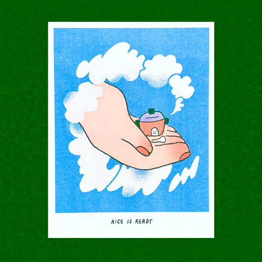 Rice is Ready Risograph Print