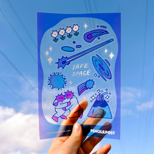 Safe Space Transparent Sticker Sheet