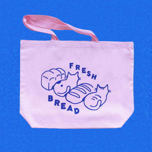 Fresh Bread Cat Loaf Tote Bag